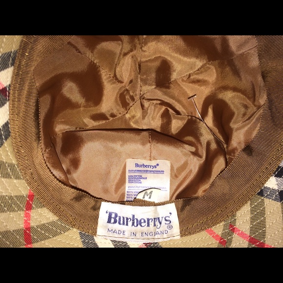 Burberry Nova Check Tan Multi Color Bucket Hat Size M - Picture 12 of 12